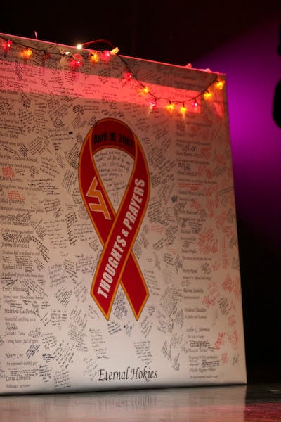 A remembrance display detail from Maroon Effect
