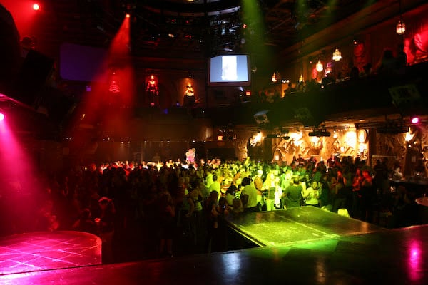 A balcony view of the full room during Maroon Effect